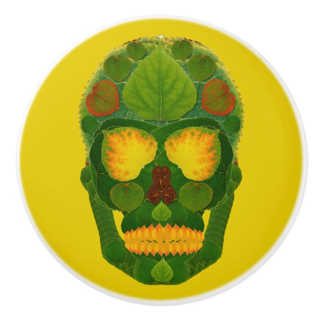 Aspen Löv Skull 9 Knopp (Framsidan)