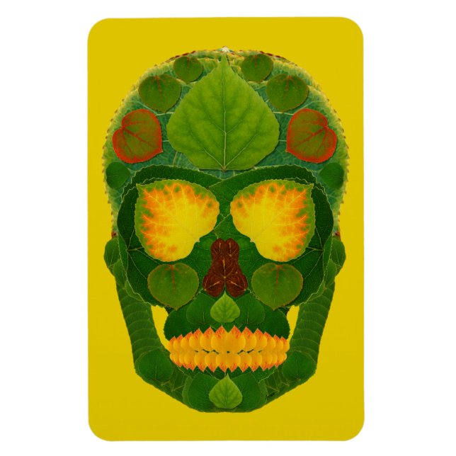 Aspen Löv Skull 9 Magnet (Vertikal)