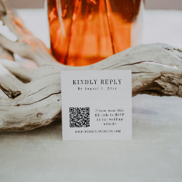 ASPEN - modernt, minimalistiskt QR-OSA-kvadratkort Fyrkantigt Visitkort