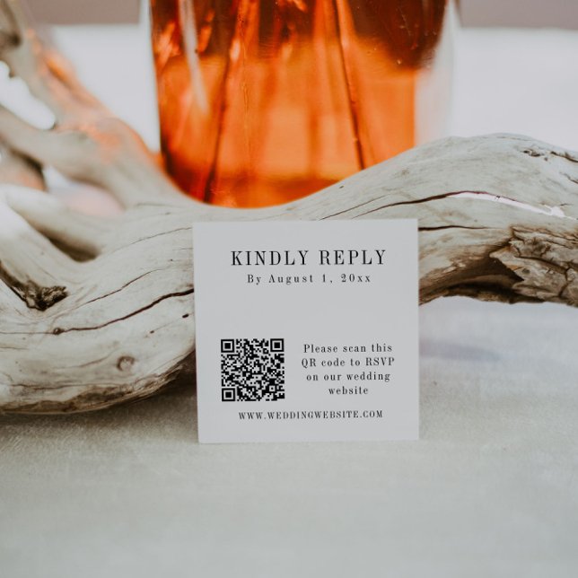 ASPEN - modernt, minimalistiskt QR-OSA-kvadratkort Fyrkantigt Visitkort (Skapare uppladdad)