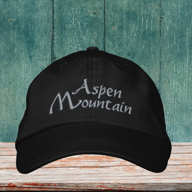 Aspen Mountain colorado Embroized Hat Broderad Keps (Skapare uppladdad)