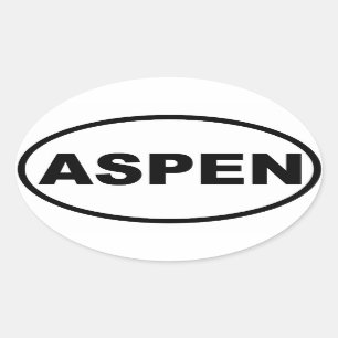 Aspen Ovalt Klistermärke