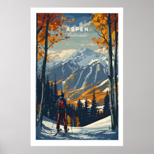 Aspen Print Ski-affisch 1 Poster