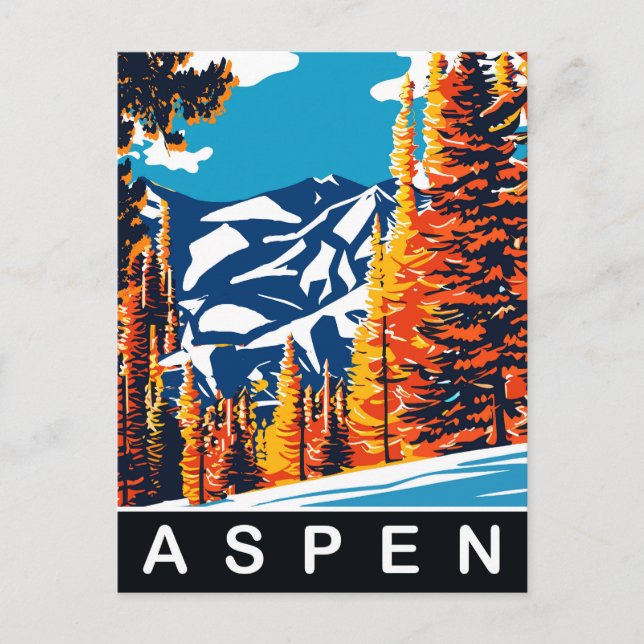 Aspen, Resa Vykort (Framsida)