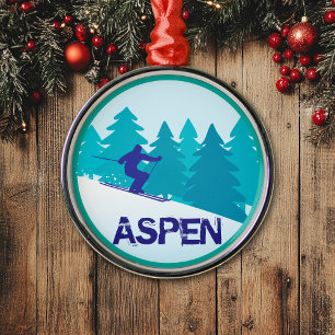 Aspen Ski Circle Julgransprydnad Metall