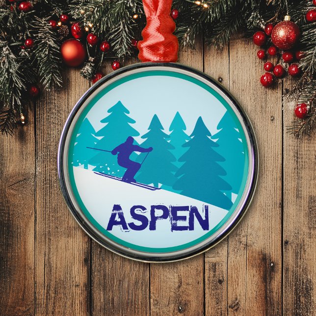 Aspen Ski Circle Julgransprydnad Metall (Skapare uppladdad)