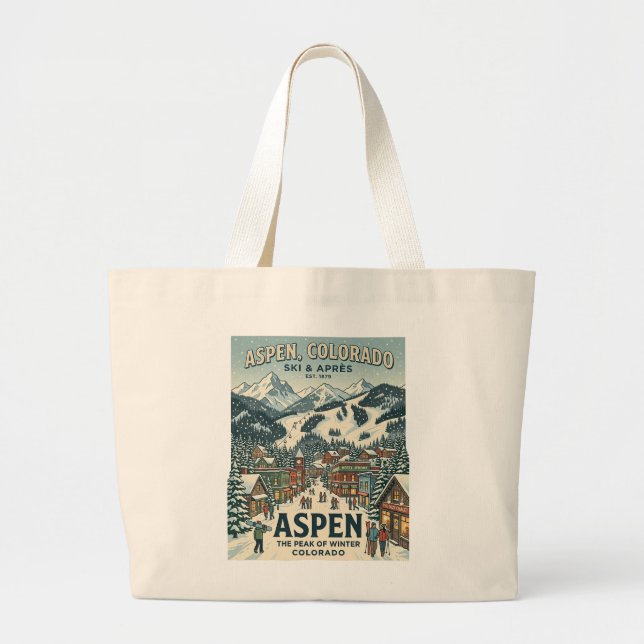 Aspen Ski och Après Jumbo Tygkasse (Framsidan)