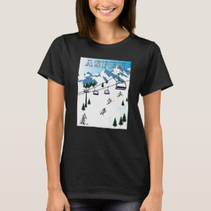 Aspen Ski Rocky mountains Winter Sports Ski Räddin T Shirt