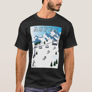 Aspen Ski Rocky mountains Winter Sports Ski Räddin T Shirt
