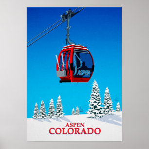 Aspen skidar affischen poster