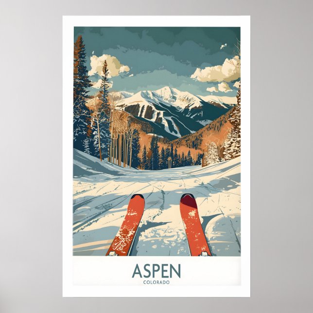 Aspen skidtryck - Colorado 1 Poster (Framsidan)