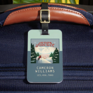 Aspen Skier Colorado Bagagebricka