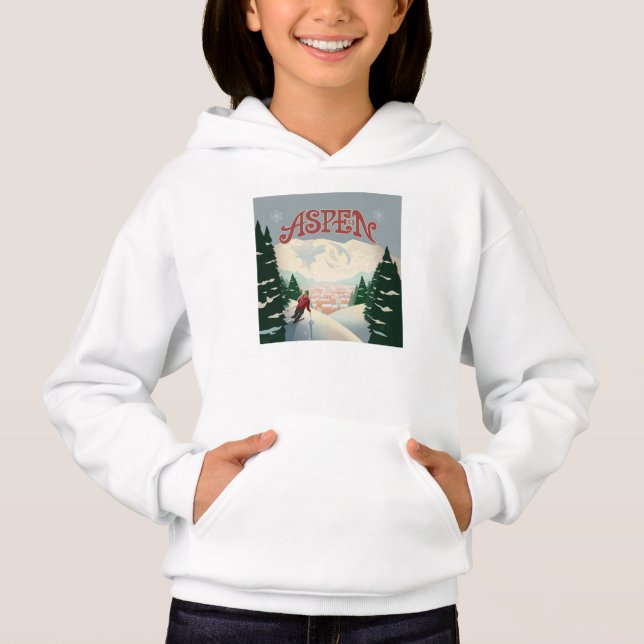 Aspen Skier | Colorado T Shirt (Framsida)