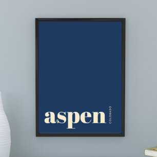 Aspen Snowmass Colorado modern stad Poster