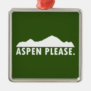Aspen, tack julgransprydnad metall