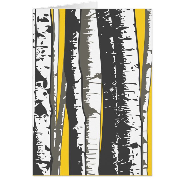 aspen träd hälsningskort (Framsidan)