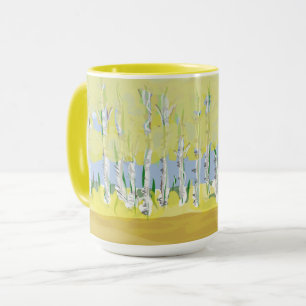 ASPEN Träd handmålat originalkaffe mugg