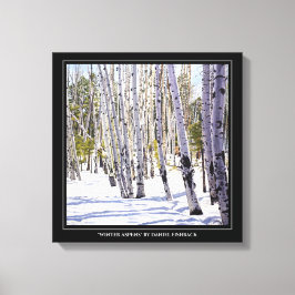 Aspen Träd i skogen Canvastryck