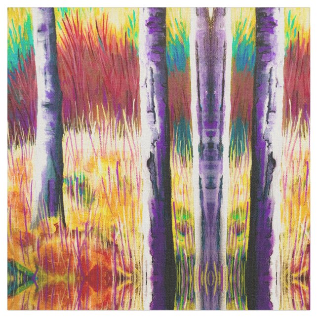 Aspen Vild abstrakt Fabric Tyg (Närbild)