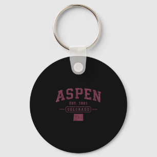 Aspen vintage sport Colorado atletisk retrospektiv Nyckelring