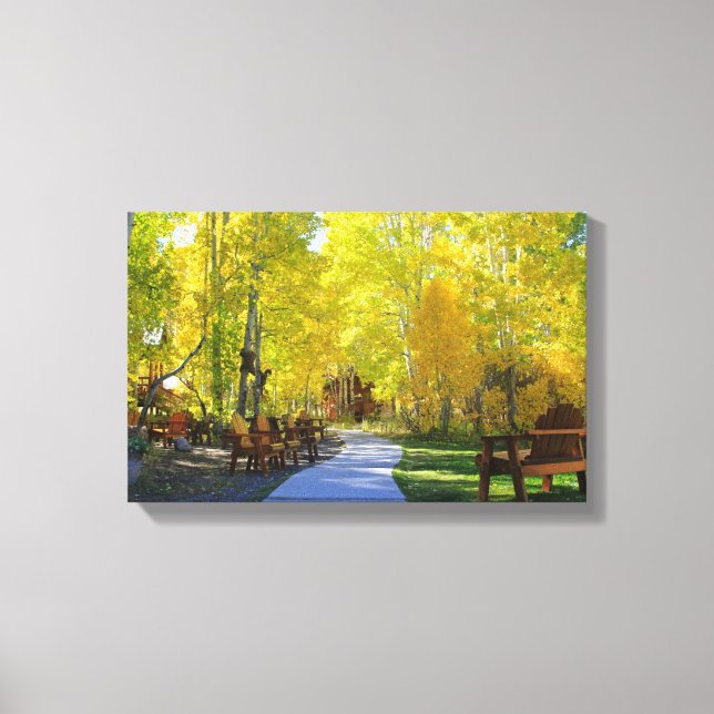 "Aspen Walkway", hösten, Wrapped Canvas (Framsida)