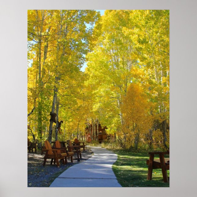 "Aspen Walkway", Porträtt, hösten Poster (Framsidan)