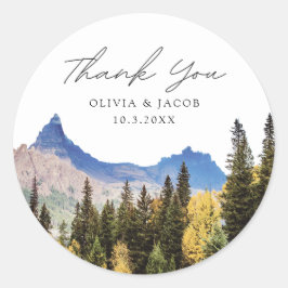 Aspen Wedding Favor Fall Photo Tack Runt Klistermärke