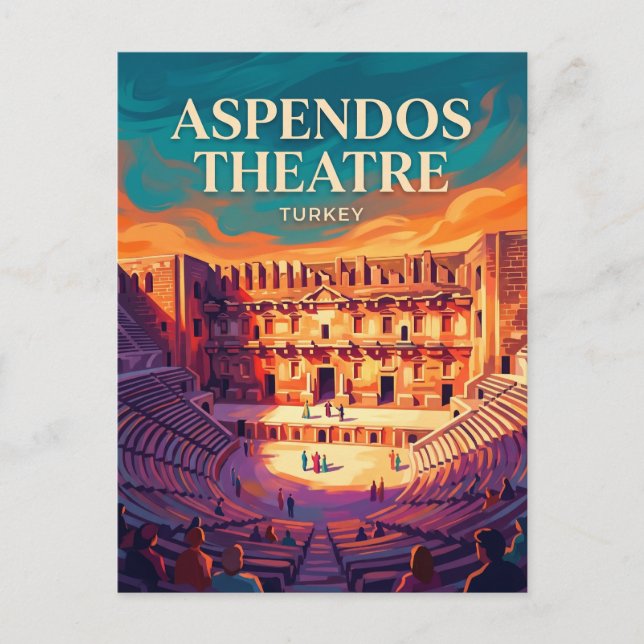 Aspendos romerska teater Turkiet Vykort (Framsida)