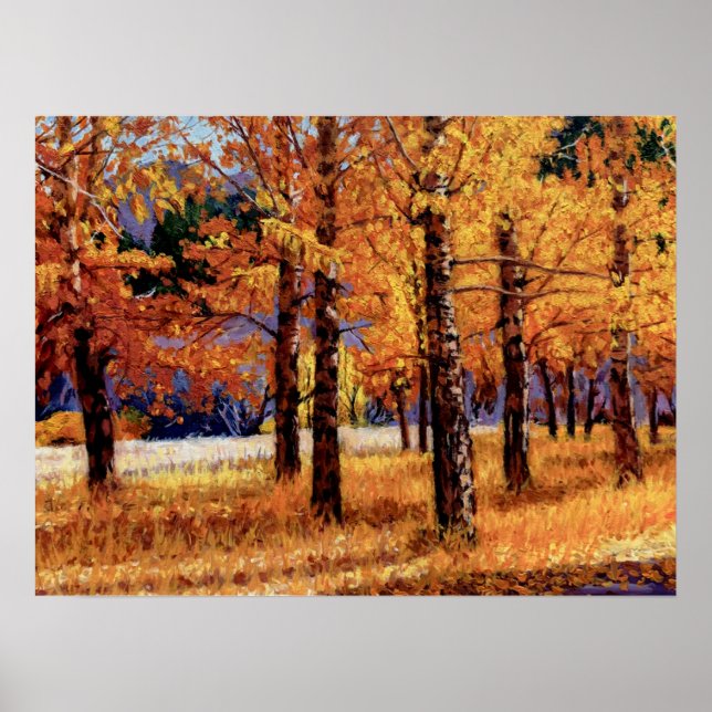 Aspens of Colorado in Vibrant Autumn Splendor Poster (Framsidan)
