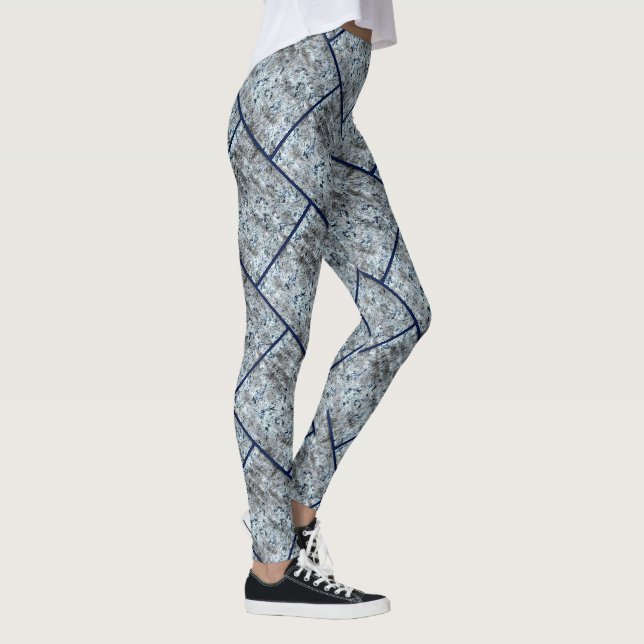 Áspera repetição de quadrados, sujo de carbono leggings (Höger)