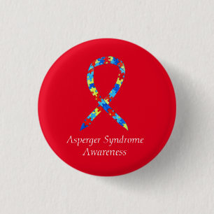 Asperger Syndrome Puzzle Anpassningsbar Ribbon Sti Knapp
