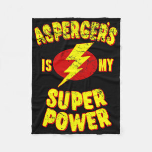 Aspergers är min superkraft  fleecefilt