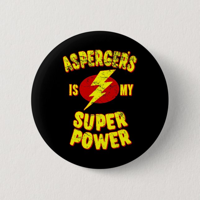 Aspergers är min superkraft  knapp (Framsida)