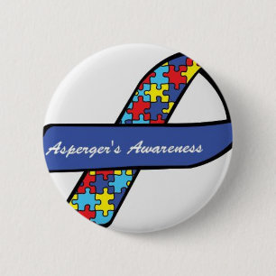 Aspergers medvetenhetband knapp