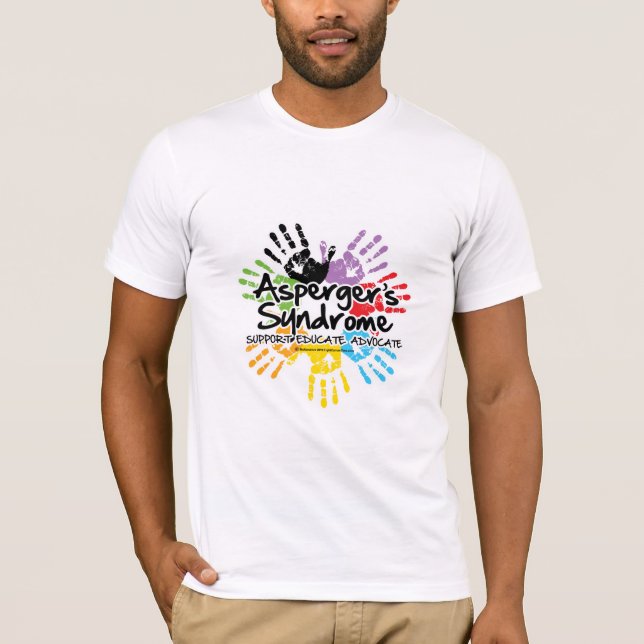 Aspergers syndrom Handprint T-shirt (Framsida)