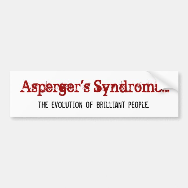 Aspergers syndrom..., utvecklingen av mutor... bildekal (Framsidan)