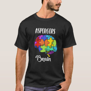 Aspergers Syndrome - Brain Puzzle Delar Rainbow T Shirt