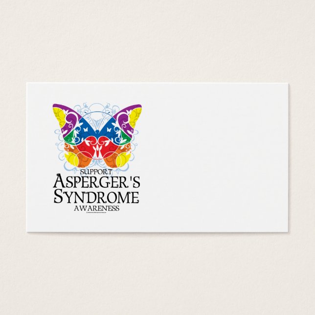 Aspergers Syndrome Butterfly Visitkort (Framsidan)