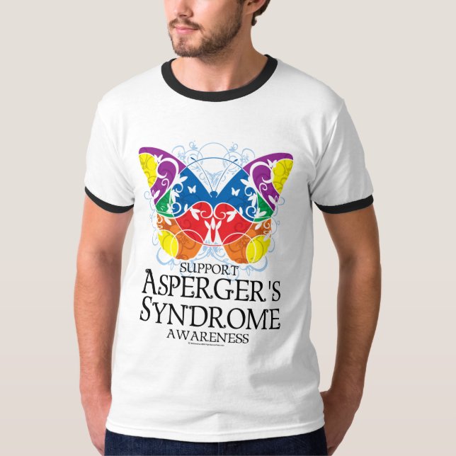 Aspergers syndromfjäril t-shirt (Framsida)