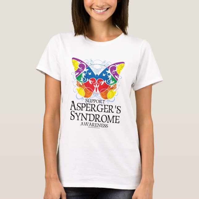 Aspergers syndromfjäril tee shirt (Framsida)