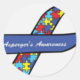 Aspergers's Awareness Ribbon Runt Klistermärke
