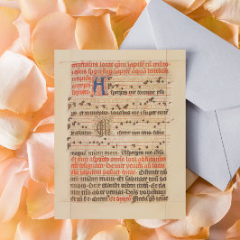 Asperges mig - Gregoriant Chant Medieval Manuscrip Vykort