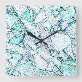 Áspero como rocha, num misto de ciano e menta fyrkantig klocka