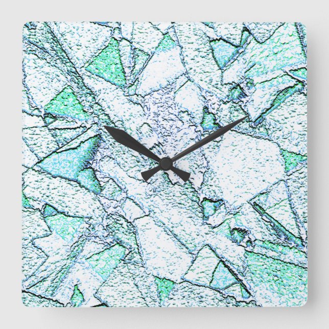 Áspero como rocha, num misto de ciano e menta fyrkantig klocka (Framsida)