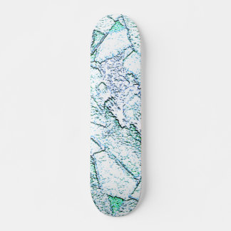 Áspero como rocha, num misto de ciano e menta mini skateboard bräda 18,5 cm