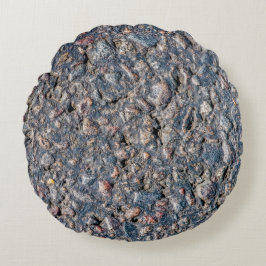 Asphalt och småstarna struktur rund kudde