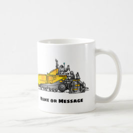 Asphalt Paver Mugg, Construction Mugg, Lastbil Mug Kaffemugg