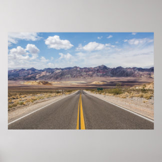 Asphalt Road vid Dödsdalen nationalpark Poster