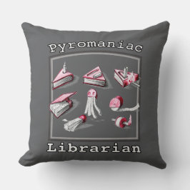 Asphalt Square Sketched Pyromaniac Librarian Kudde