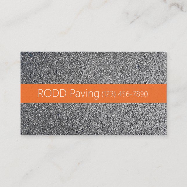 Asphalt, trottoarverksamhet, byggverksamhet, vägar visitkort (Framsida)